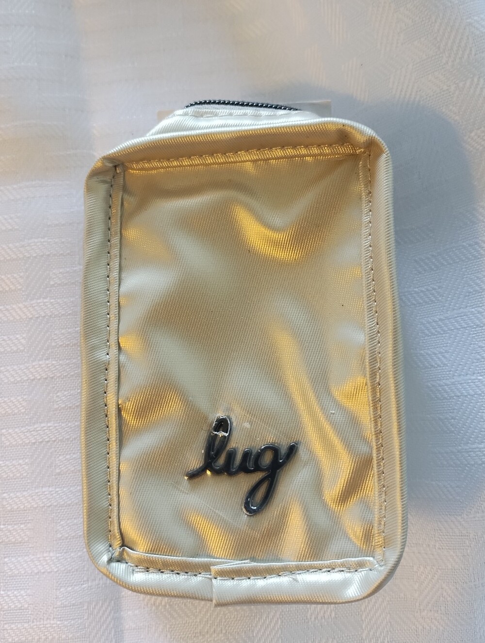 NWOT Lug Swizzle Mini Zip Storage Pouch Champagne